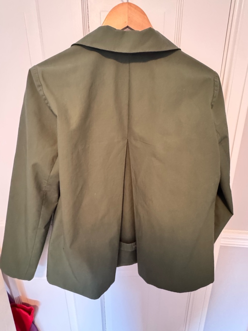 J. Crew Olive Green Double-Breasted Pea Coat - Picture 3 of 4